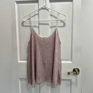 ZARA Slub Knit Crinkle Tissue Tent Pullover Cami Tank Sz MEDIUM Womens Pre Loved